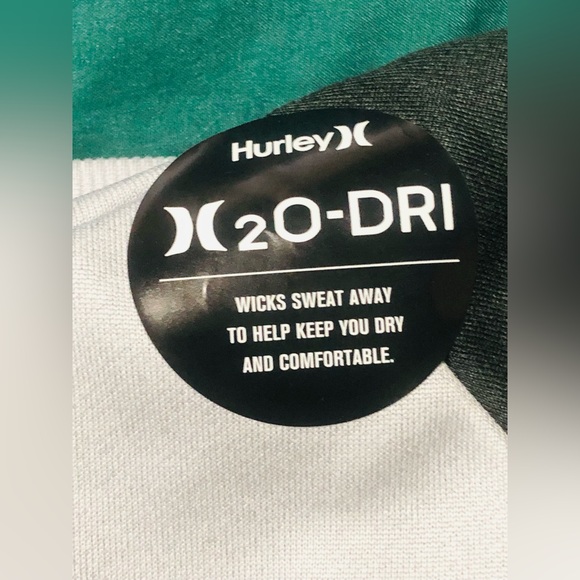 NWT Boy's HURLEY H20-Dri French Terry Solar Hoodie Size 10/12 Gray/Black - Picture 2 of 10